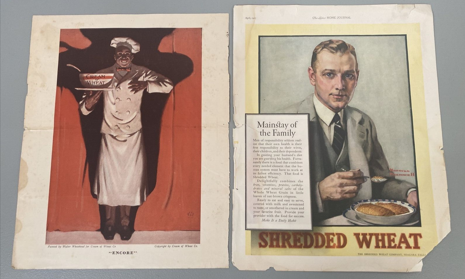 Print Ad Nabisco Shredded Cream Wheat Cereal 1927 Half-Page Magazine 11\