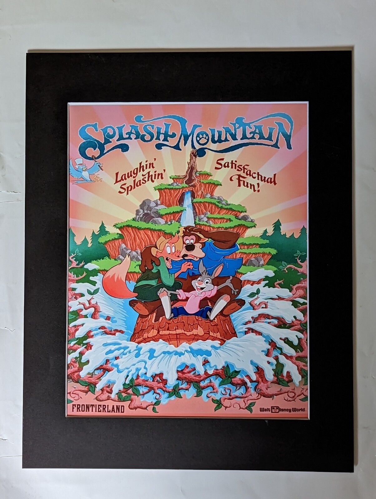 Splash Mountain Walt Disney World Attraction WDW Poster with Matte 11x14
