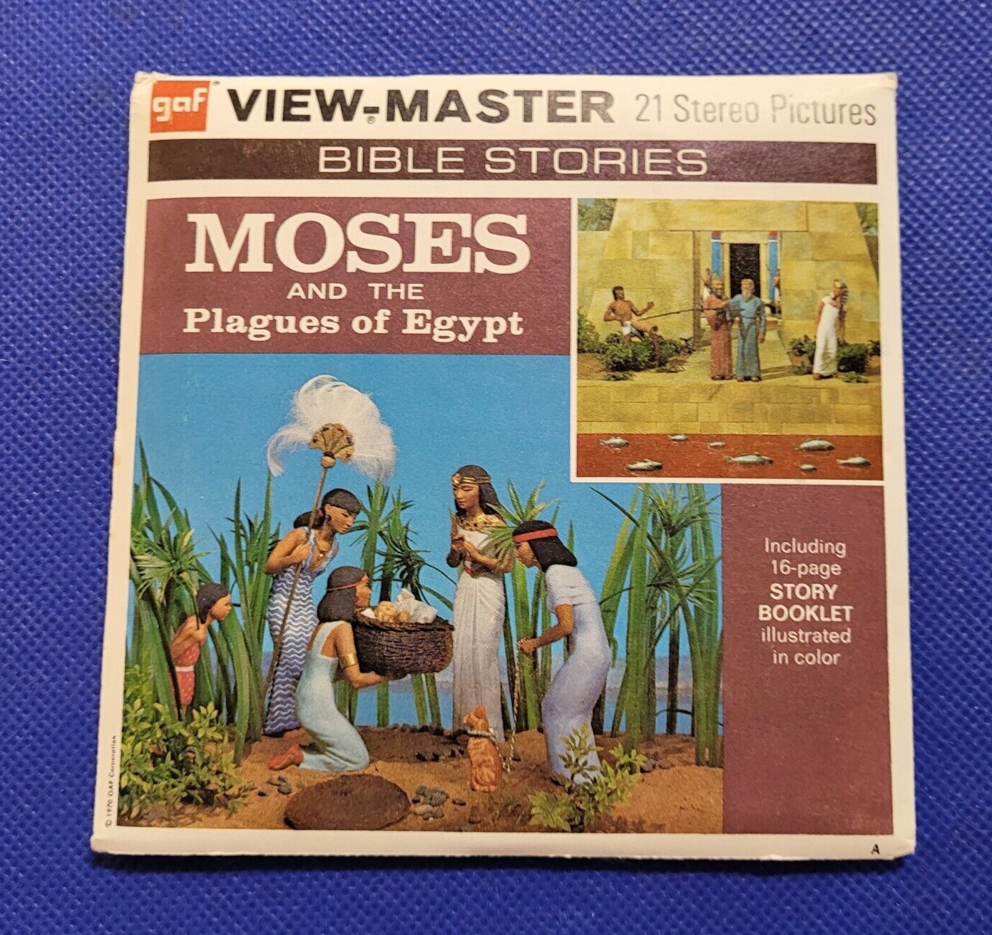 Gaf B853 Bible Stories Moses & the Plagues of Egypt view-master 3 Reels Packet
