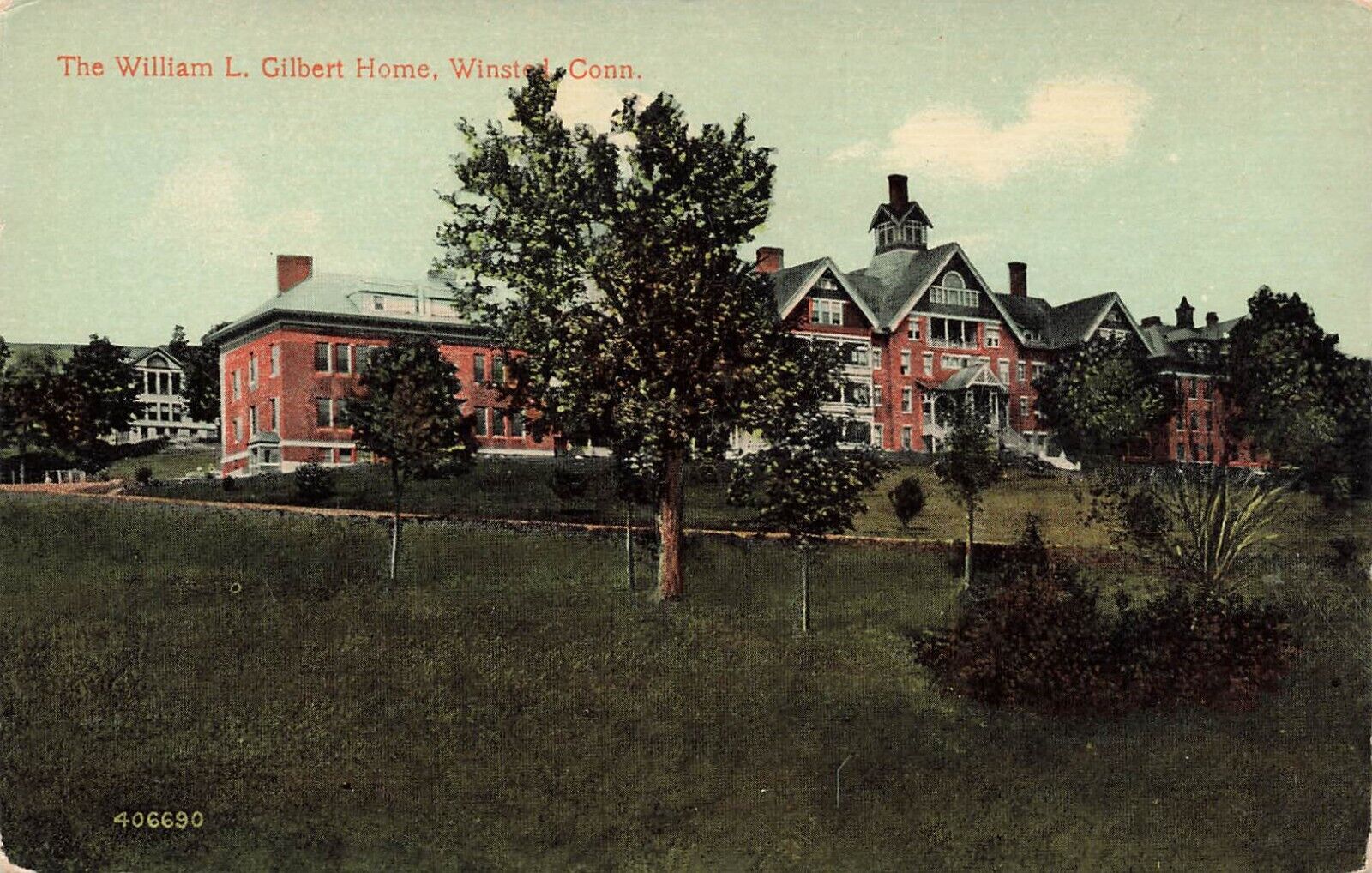 Postcard ~ Winsted, Connecticut, Clockmaker William L. Gilbert's Home