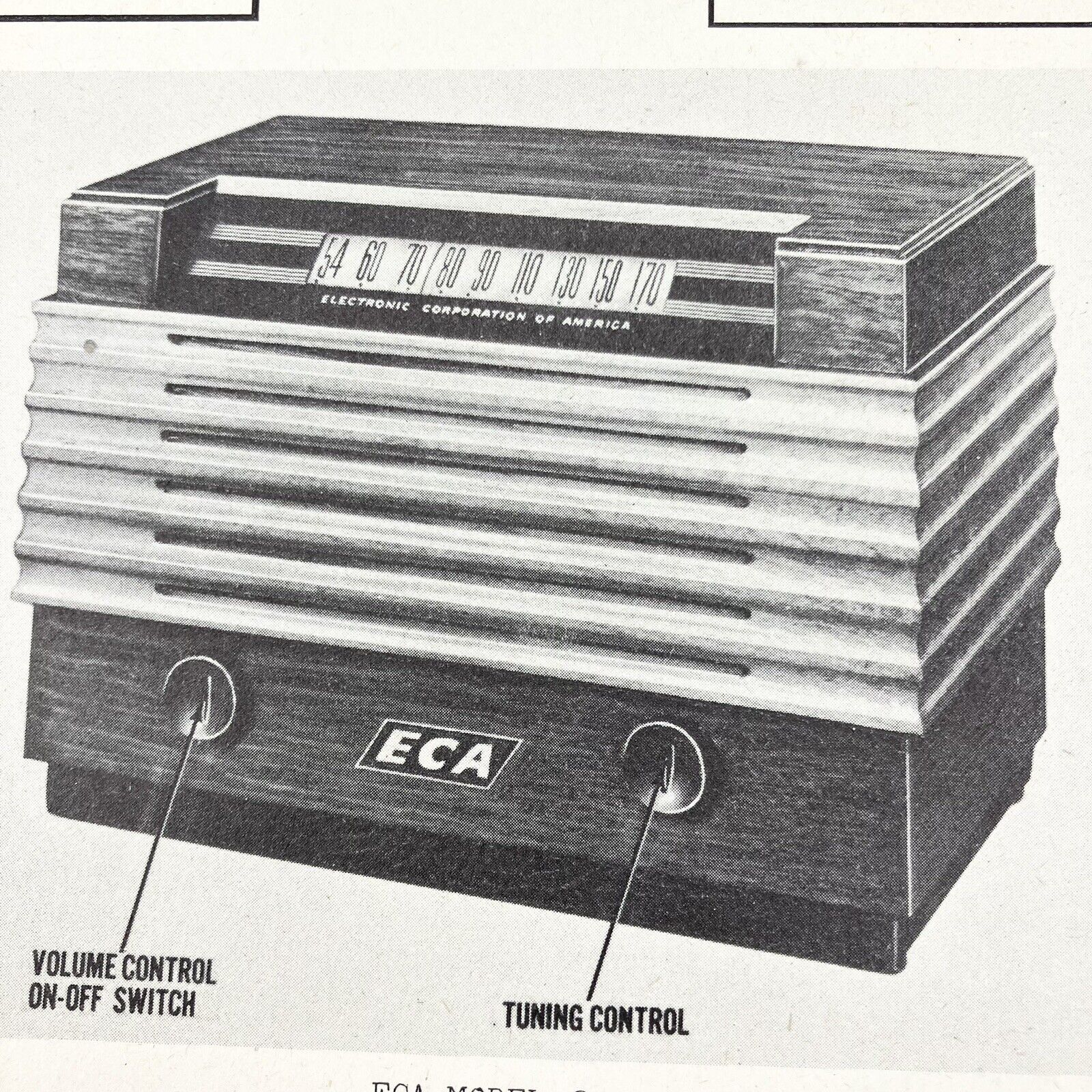 Vintage Original 1947 ECA Radio 201 Wire Schematic Service Manual