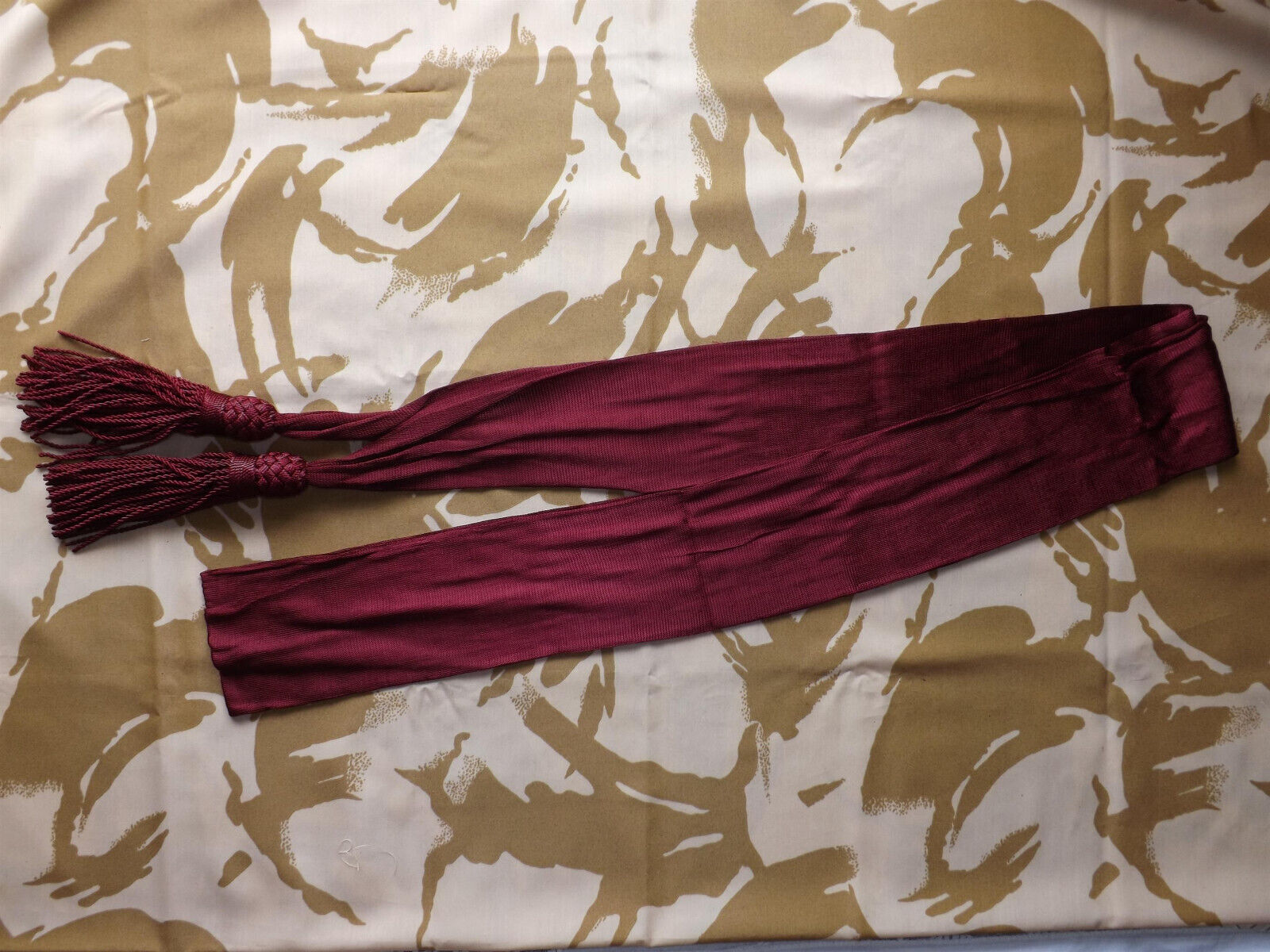 Repro Napoleonic Victorian Crimean War Officers Crimson Silky sash