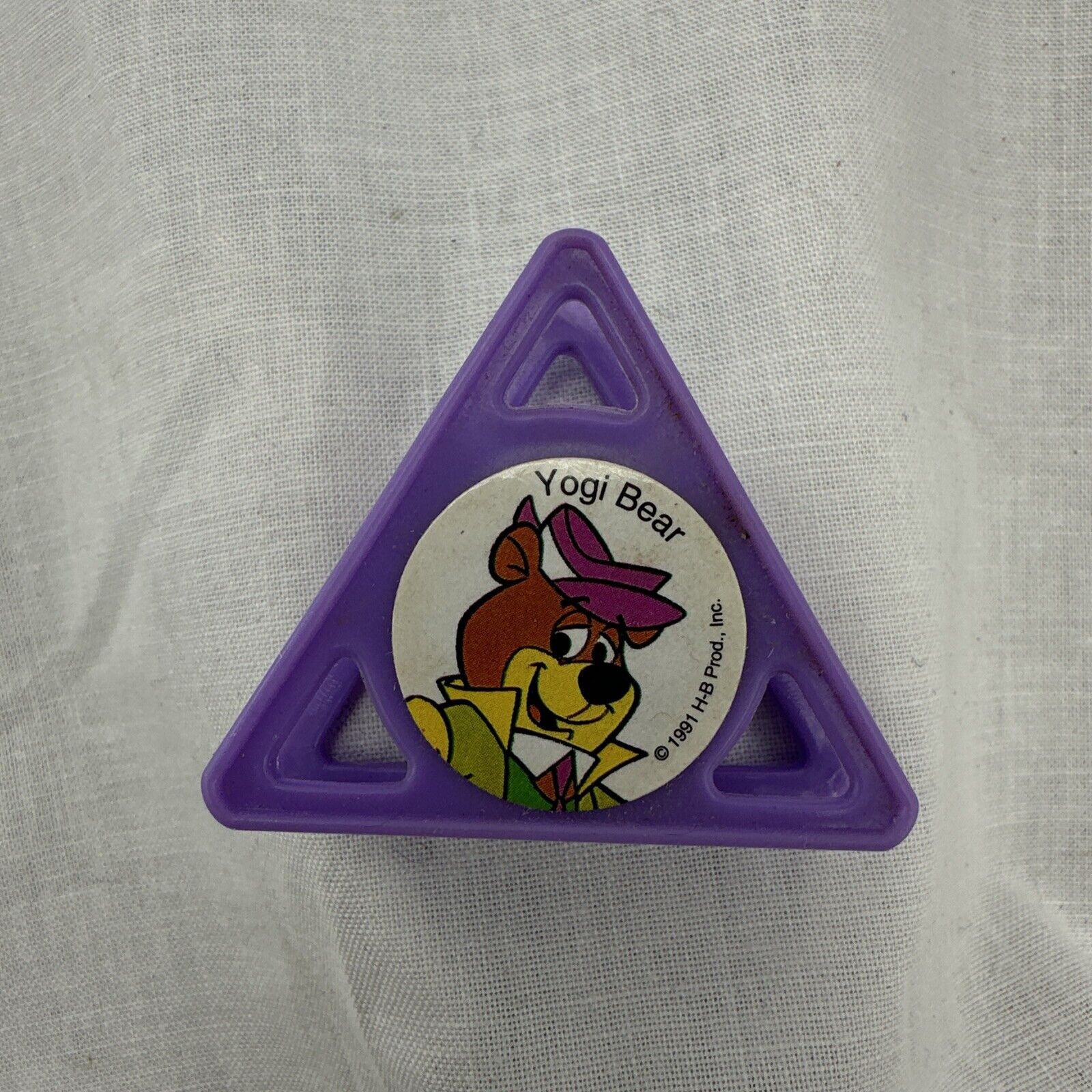 Yogi Bear Purple Stamp Vintage 1991 Kellogg’s Cereal Toy Sealed Approx: 1.5\