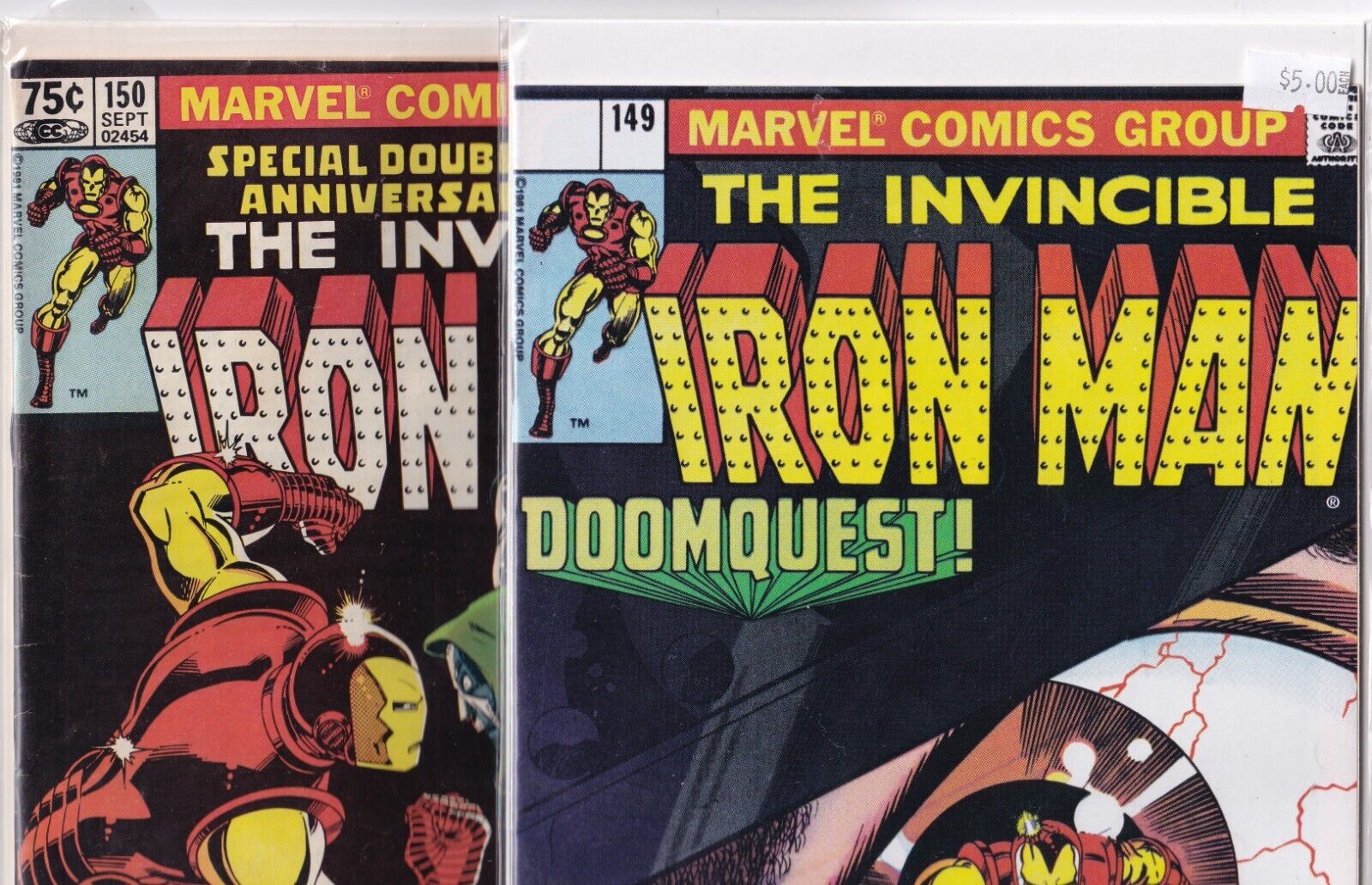 The Invincible Iron Man #149-150 Doomquest Marvel Comics Group 1981 Bronze Age