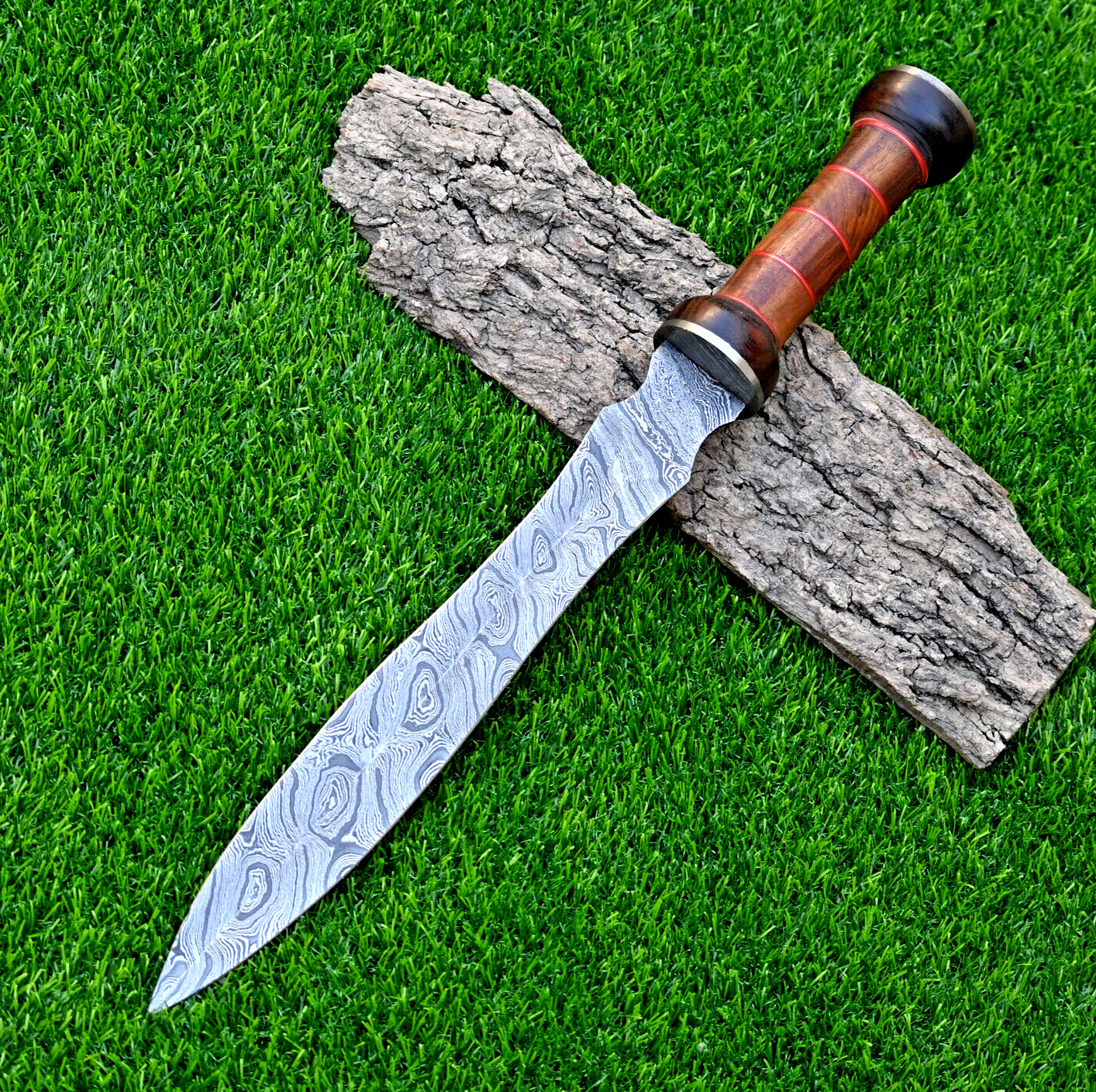 Roman Gladius Warrior Custom Made Damascus Sword -Hand Forged Damascus Steel 735
