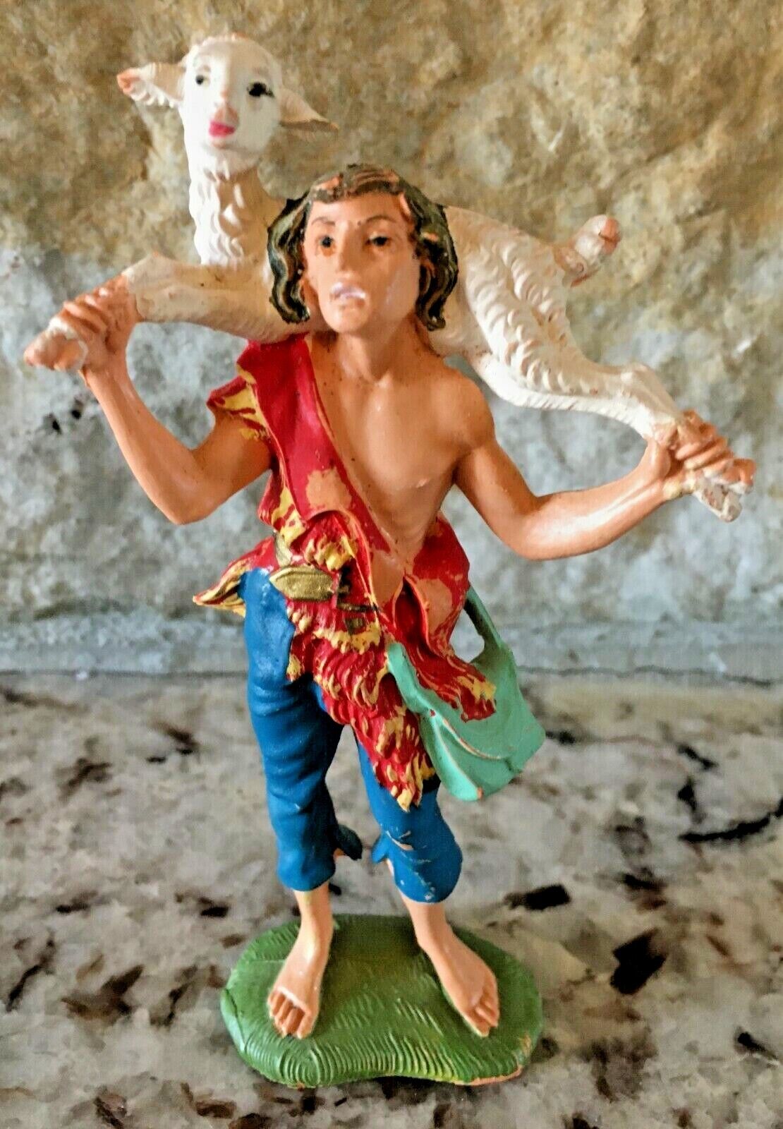 Fontanini Depose Italy Christmas Nativity Figurine Shepherd Gabriel Lamb 5\