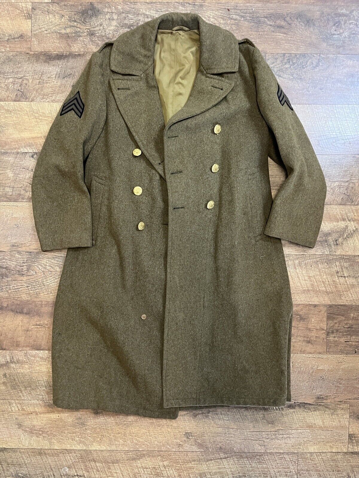 vintage WWII US Army Cold Weather Wool Trench Coat 1940’s