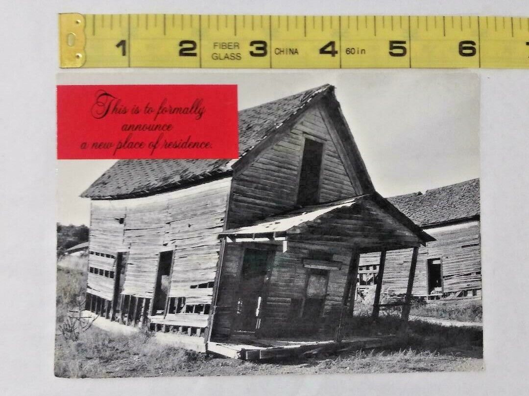 Vtg Crooked House New Place Of Residence Postcard ~ Ships FREE