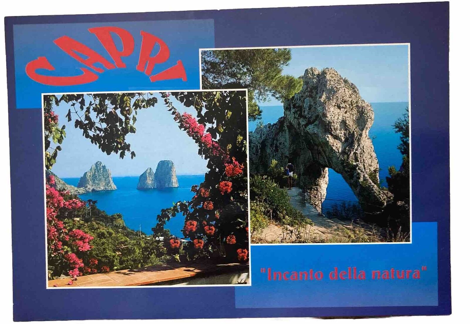 Vintage Capri Italy “Incanto Della Natura” Unposted Postcard 4x6” 1970s Italian