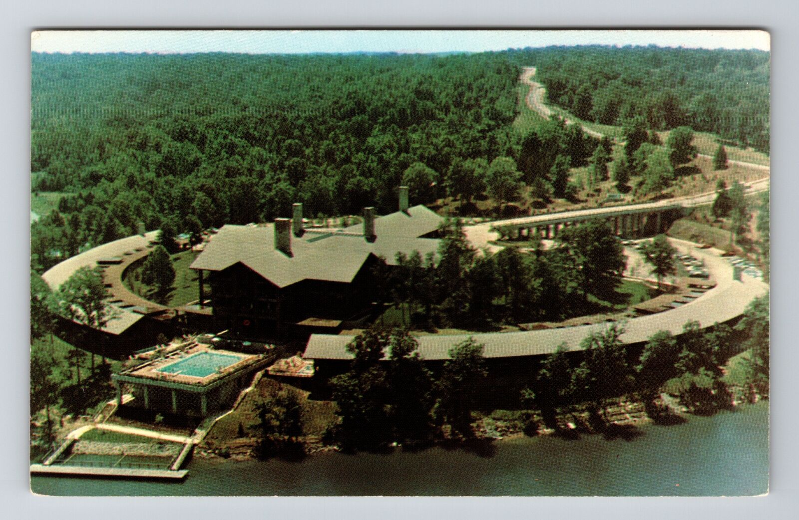 Cadiz KY-Kentucky Aerial View Lake Barkley State Resort Park Vintage Postcard