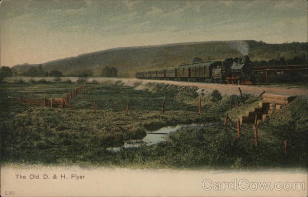 Railroad The Old D. & H. Flyer Paul C. Koeber Co. Antique Postcard Vintage