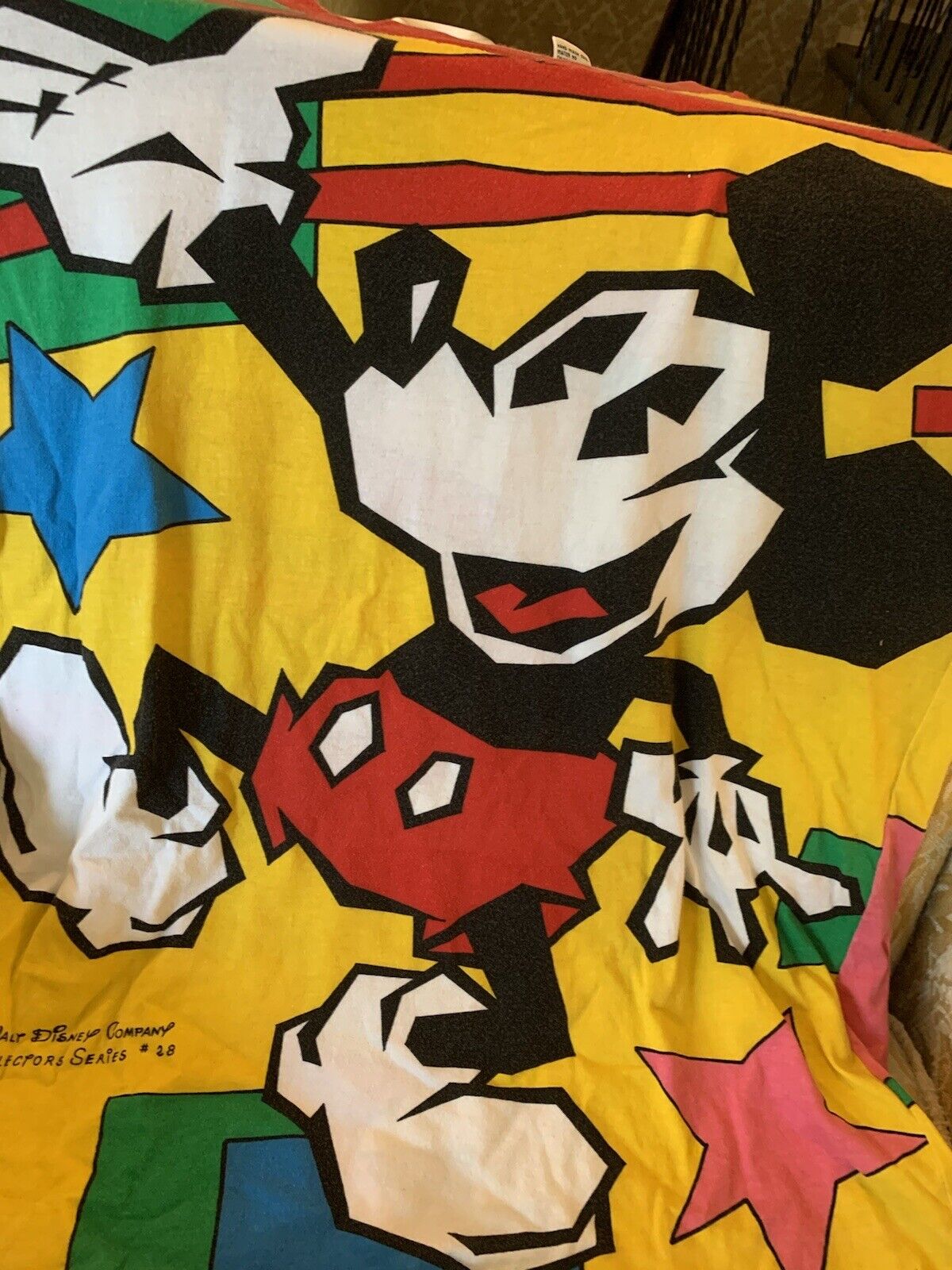Vintage 1960s Psychedelic Disney Mickey Mouse Unisex T Shirt Size L 100% Cotton