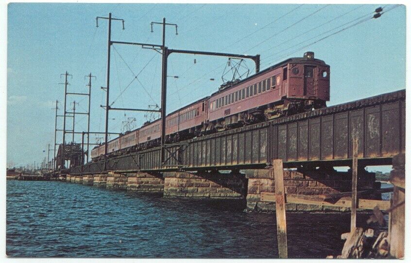 Pennsylvania Railroad 636 Electric Cars Passenger Train PRR Postcard