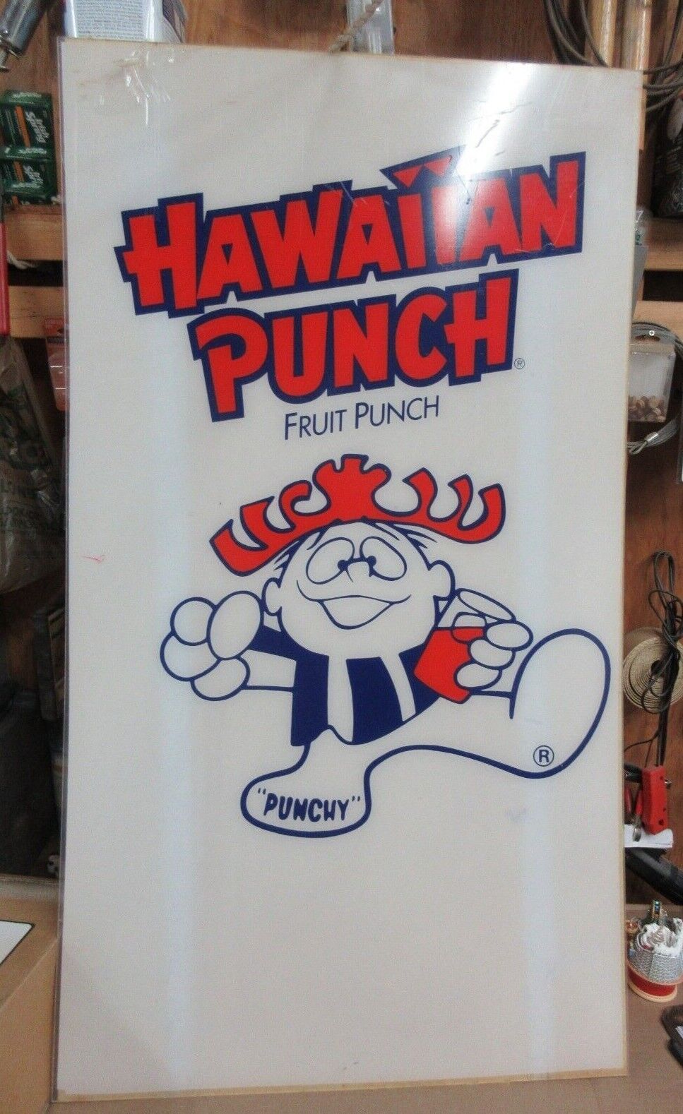 Vintage RARE Hawaiian Punch Fruit Punch Vending Machine Insert Sign NOS