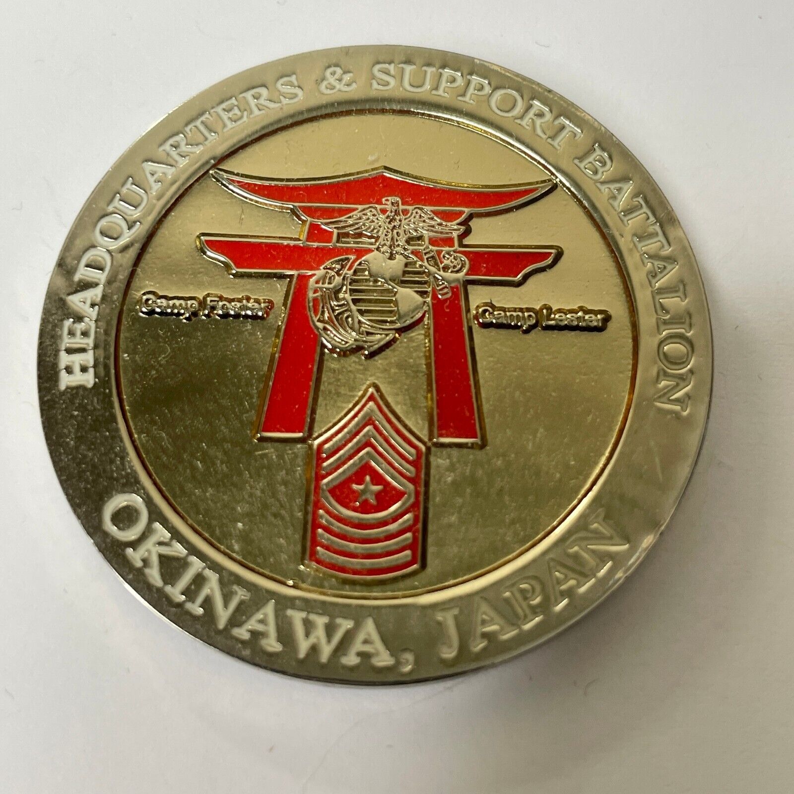 Headquarters & Support Battalion, Okinawa SgtMaj Challenge Coin 1.75