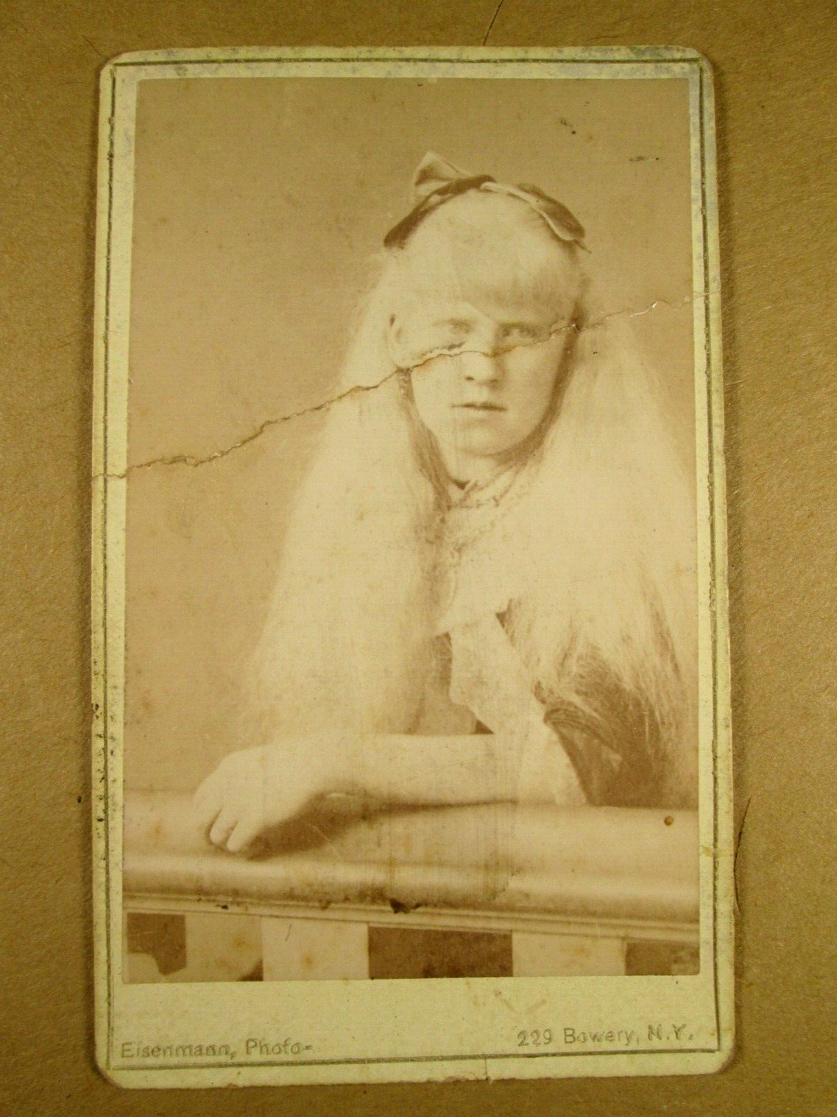 * Eisenmann CDV Albino Girl - as is - 1880