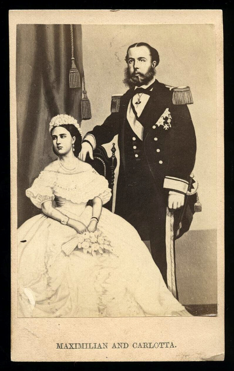 1860s CDV of EMPEROR OF MEXICO MAXIMILIAN & HIS WIFE CARLOTTA