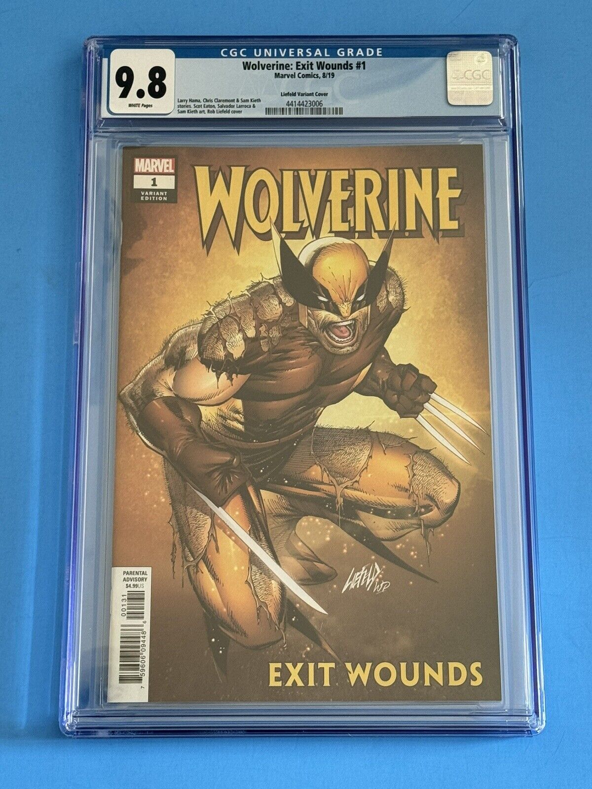 Wolverine Exit Wounds #1 Cgc 9.8 Rob Liefeld Variant Cover  1:50 - Rare