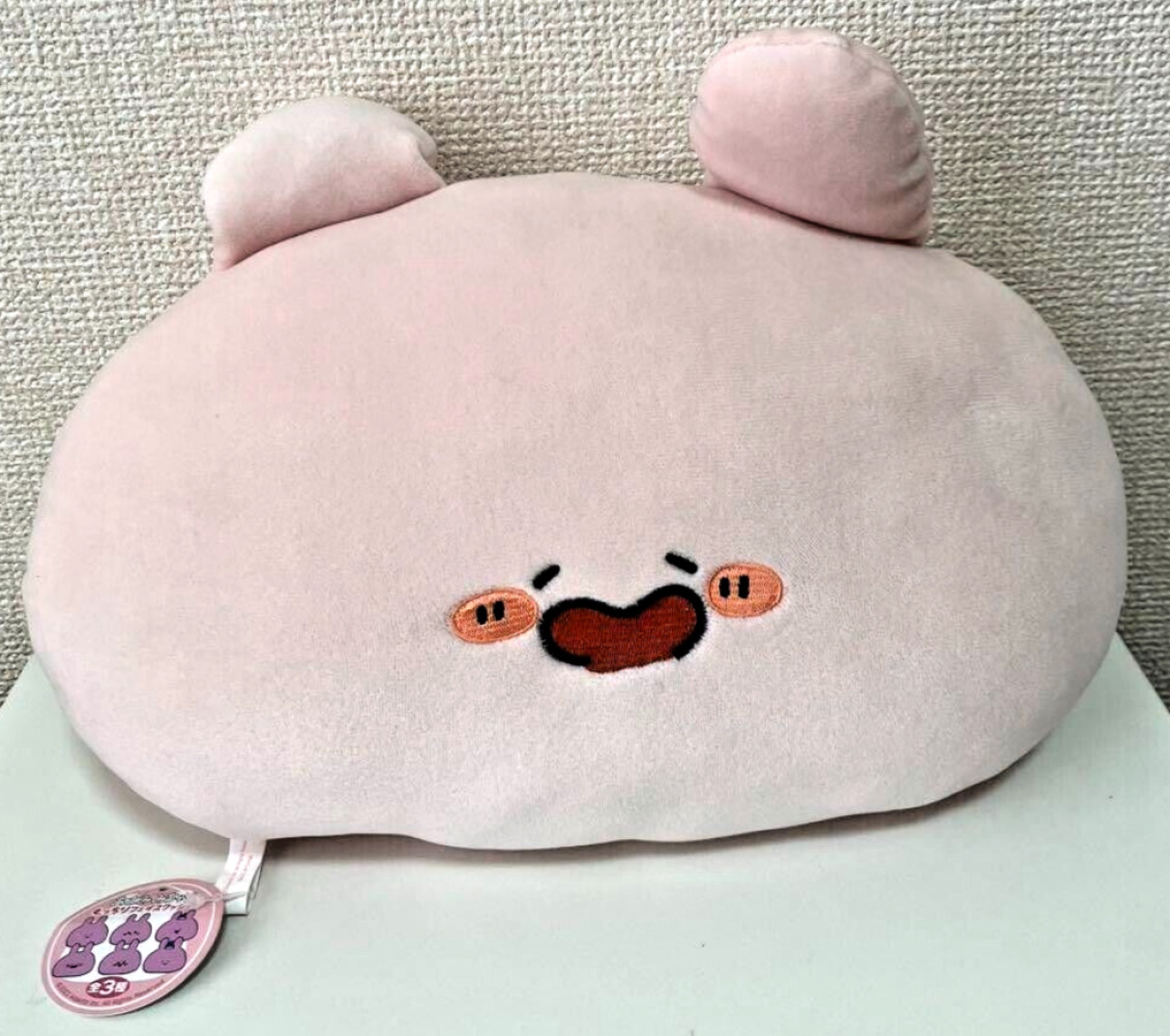 Asamimi chan Plush Chewy Face Cushion Smile 30cm NEW eStream Taito 2023