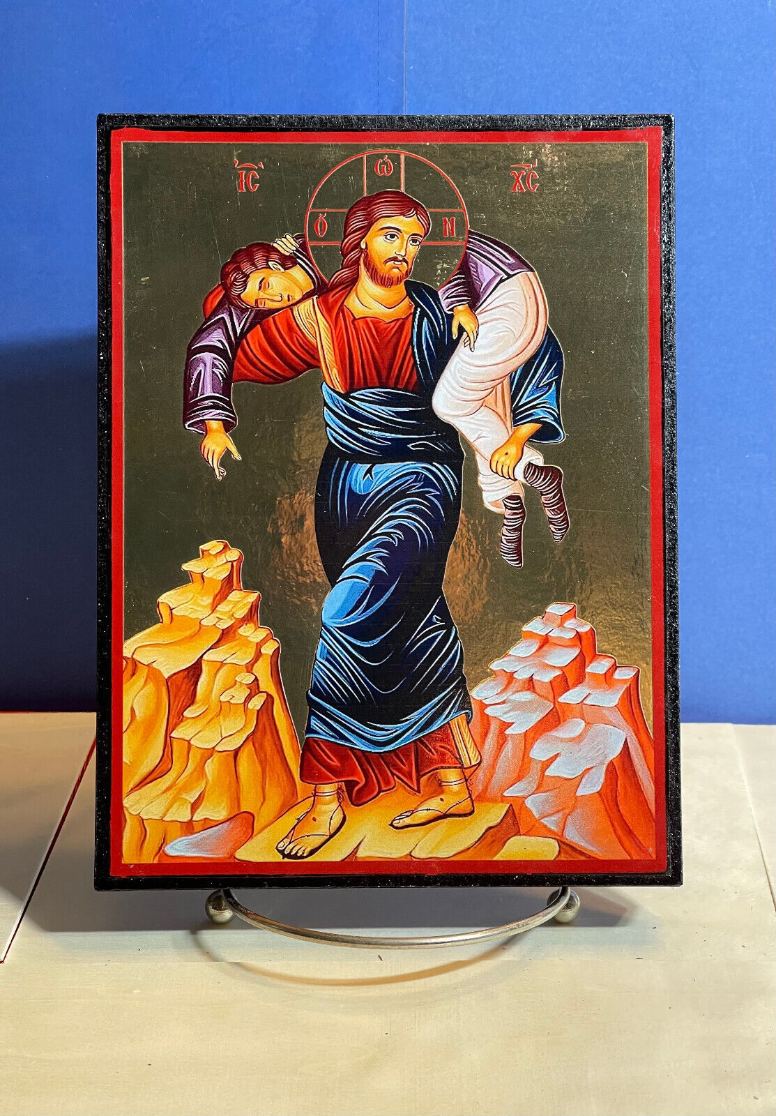 PARABLE OF THE GOOD SAMARITAN-Orthodox high quality byzantine Wooden Icon 6x8