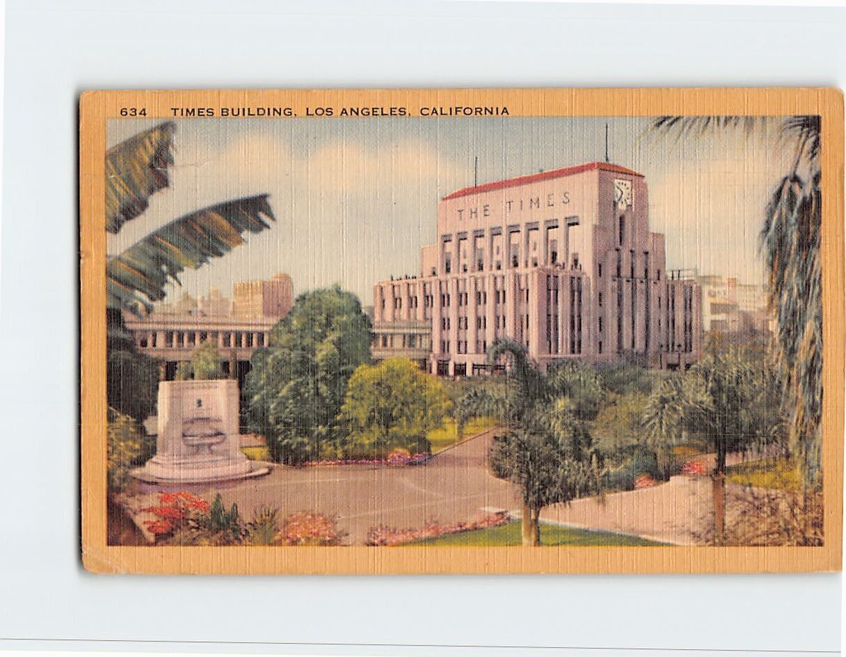 Postcard Times Building, Los Angeles, California