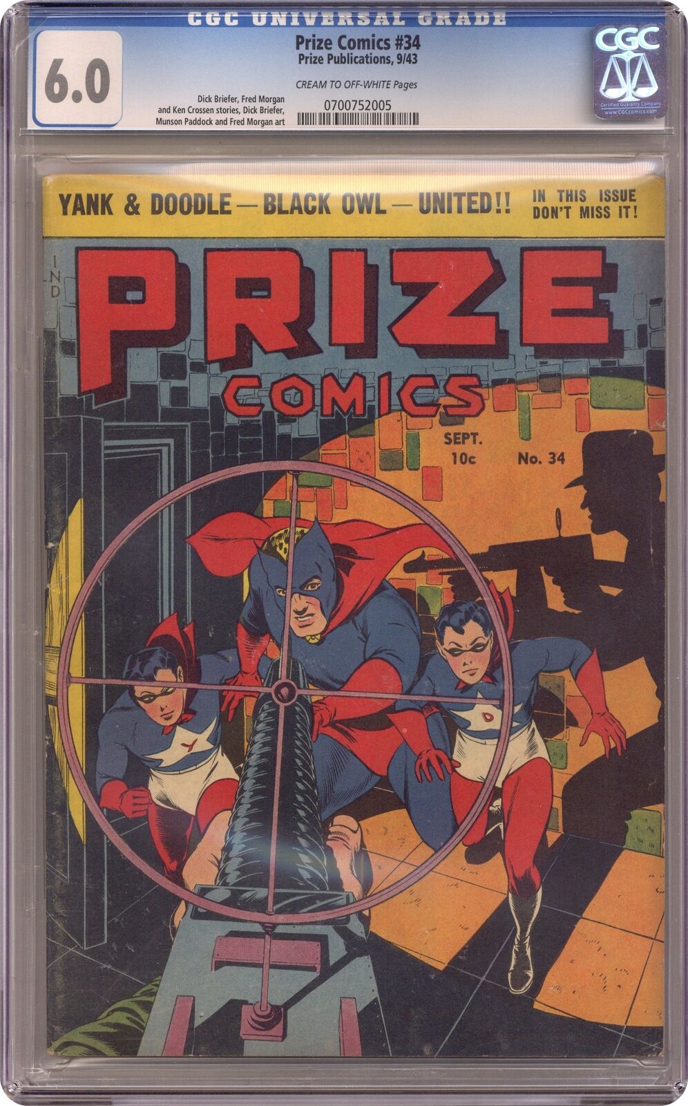 Prize Comics #34 CGC 6.0 1943 0700752005