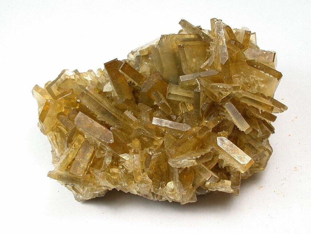MINERALS : CLEAR YELLOWISH GREEN BARITE XTLS, BARITE LOCALITY IN SICHUAN, CHINA