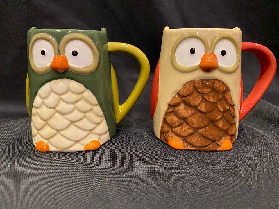 Pair of Owl Mugs by Holiday House Interamerica Products - Shelf