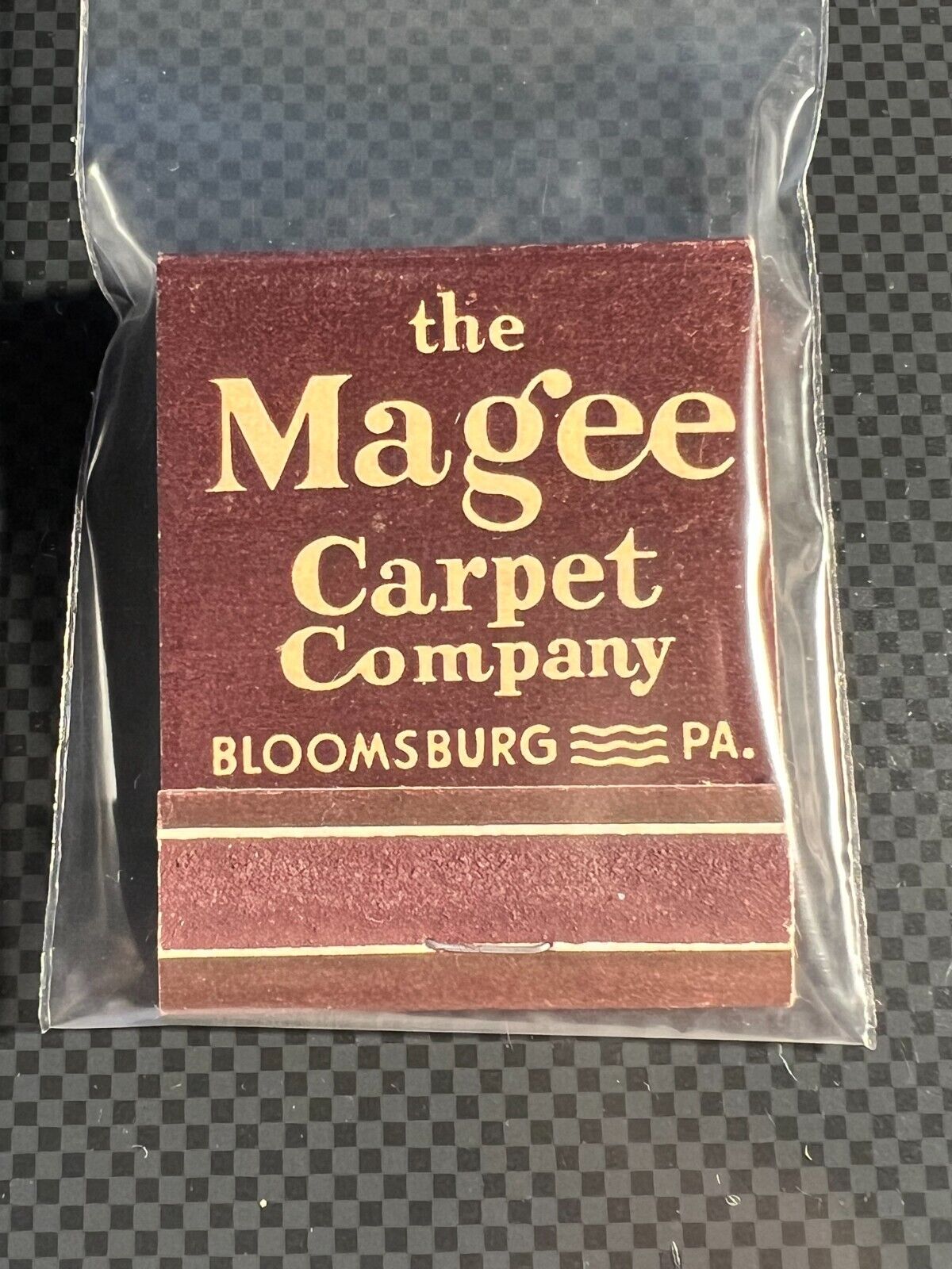 VINTAGE MATCHBOOK - THE MAGEE CARPET COMPANY - BLOOMSBURG, PA - UNSTRUCK