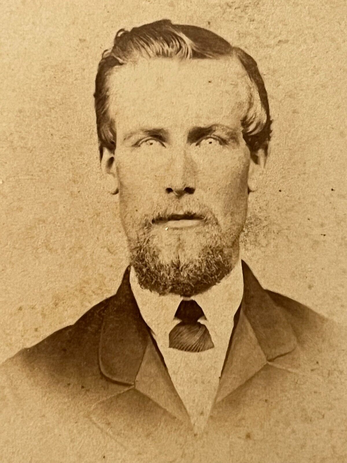 Peoria Illinois CDV Photo Joseph Robinson Young Man ID'd Mills Antique 1860's D3