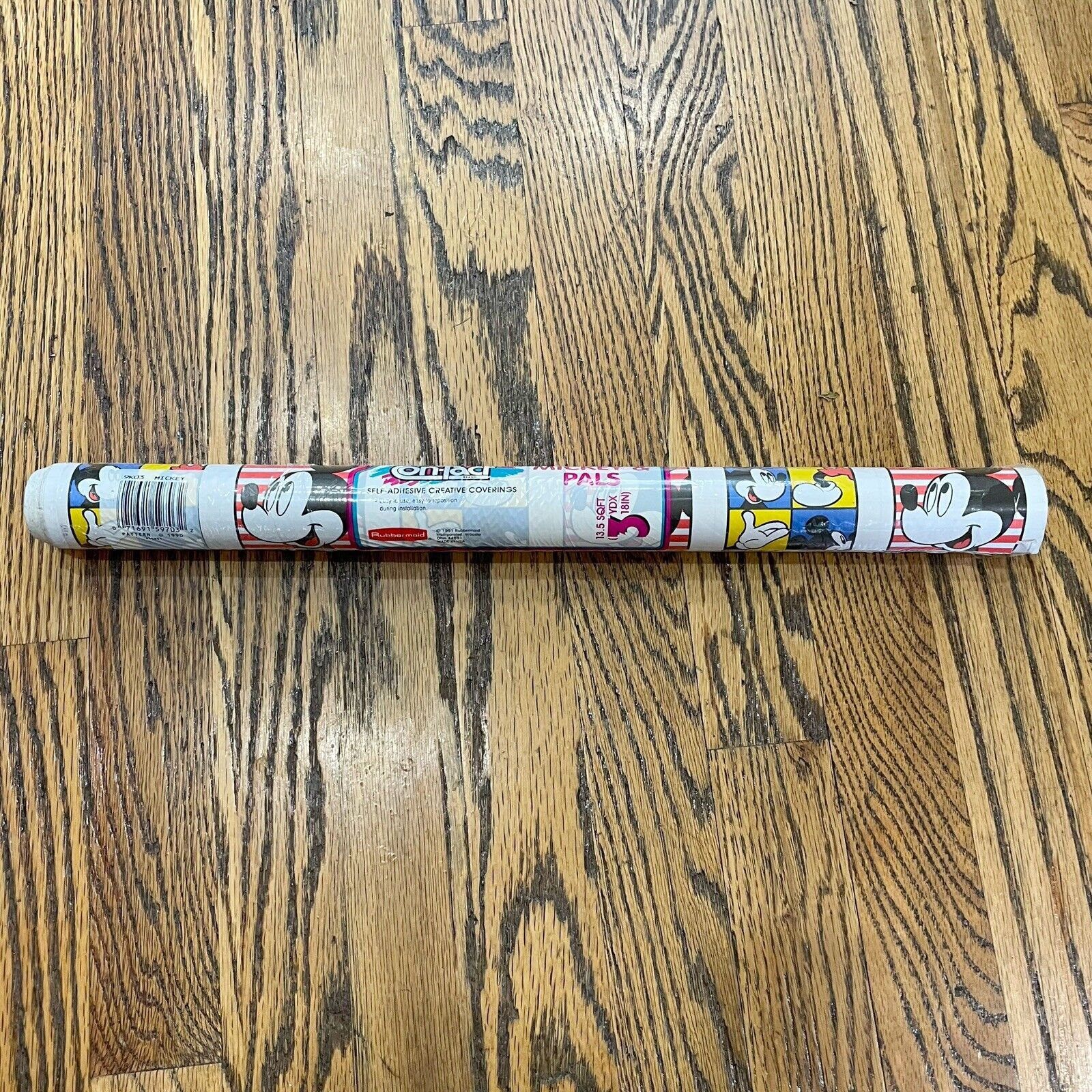 Vintage 80s Disney Mickey & Minnie Contact roll Paper Rubbermaid sealed, unused
