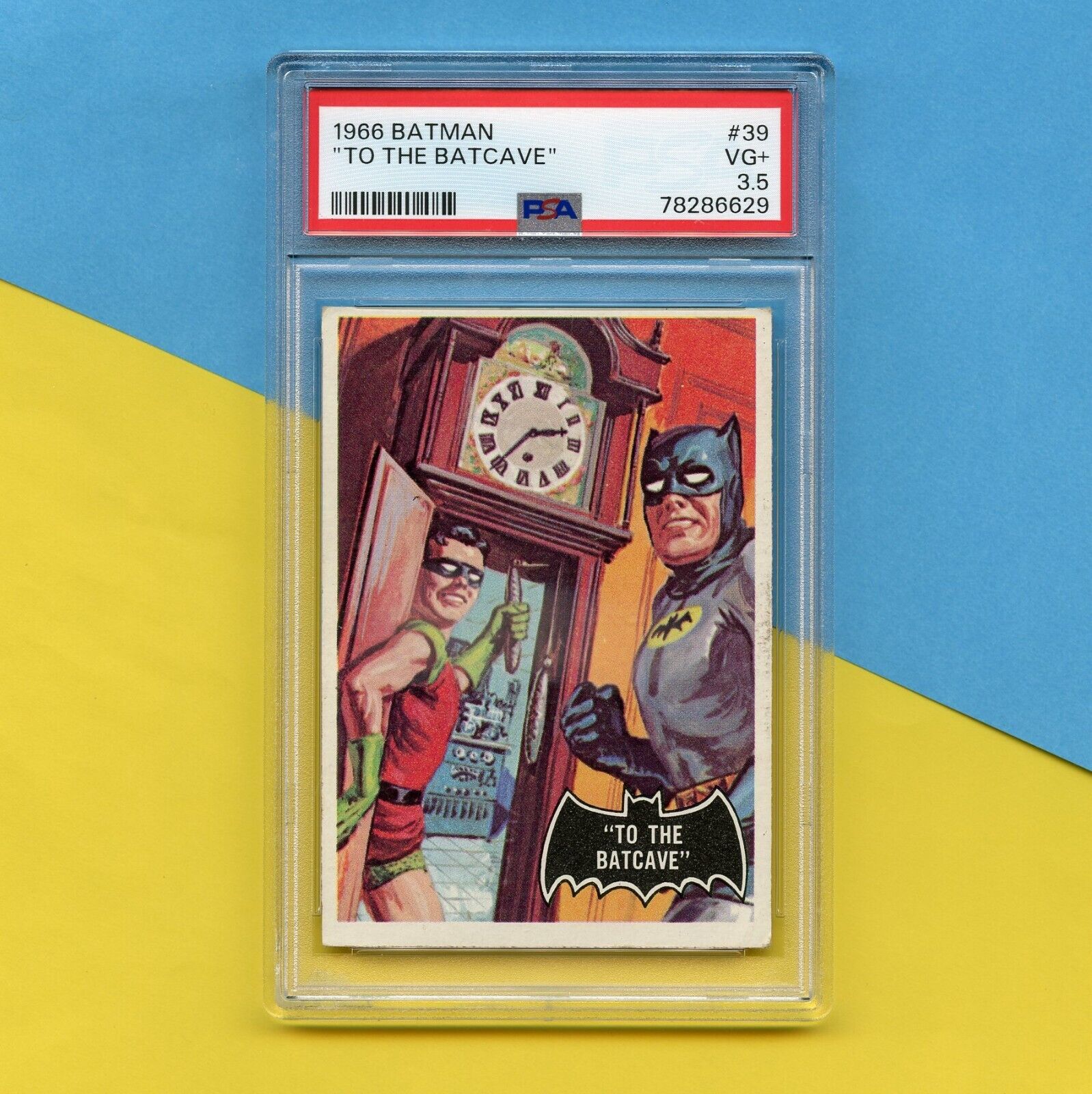 Original 1966 Topps Batman Black Bat Trading Card #39 PSA 3.5