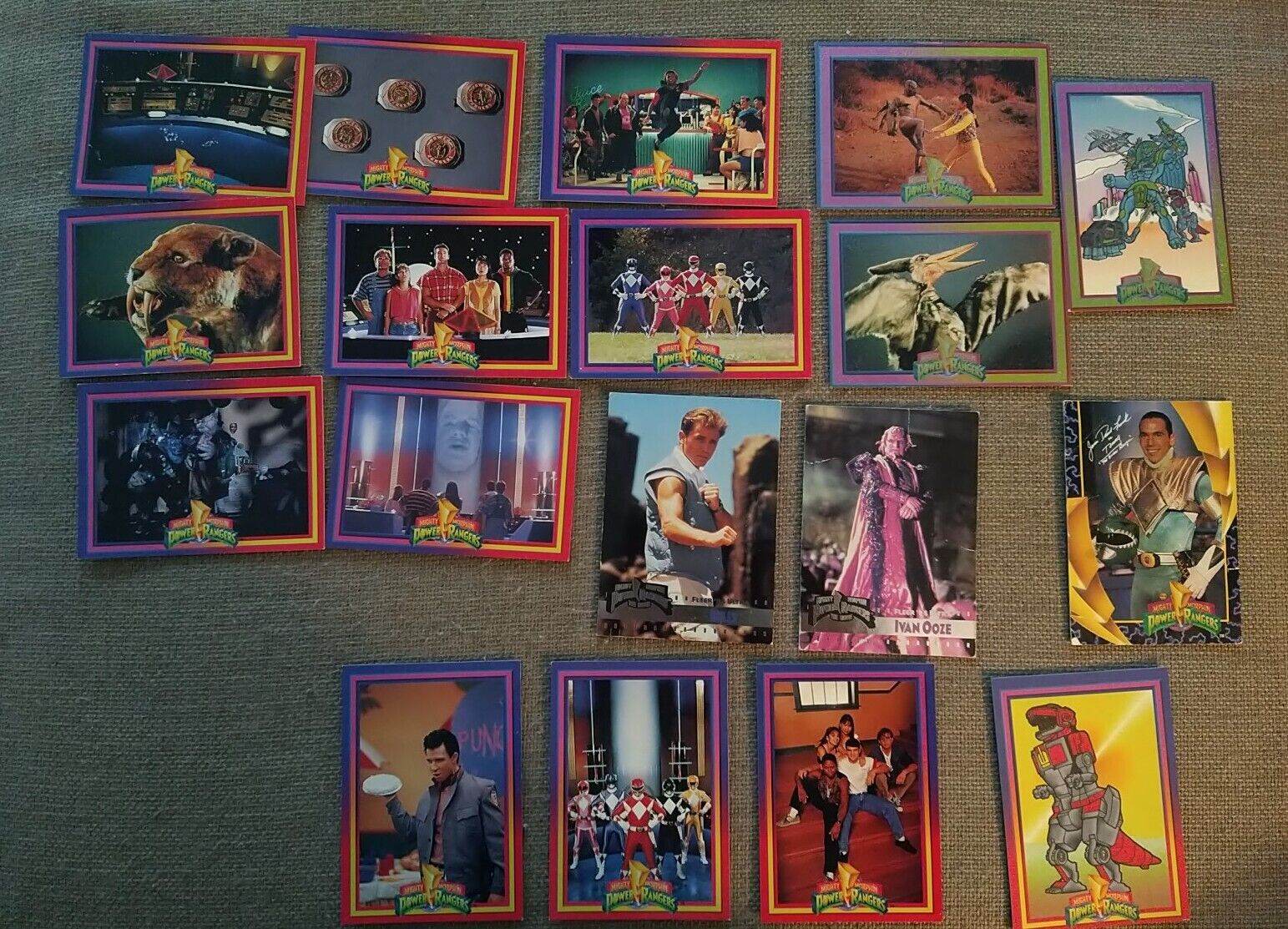 Lot Of 18 Power Rangers Cards, Saban, Some Foil, 1994 & 95