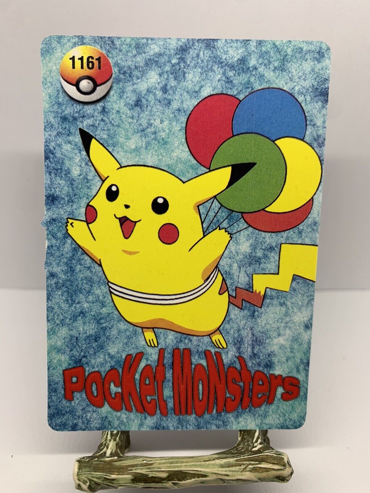 Flying Pikachu 1161 Vintage Pokémon Non Holo Sticker Card