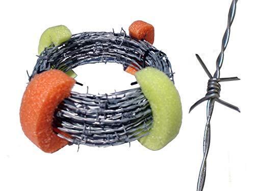 Light Duty 4 Pt Real Barbed Wire - 18 Gauge 4 Point - (50 Feet) for Crafts an...