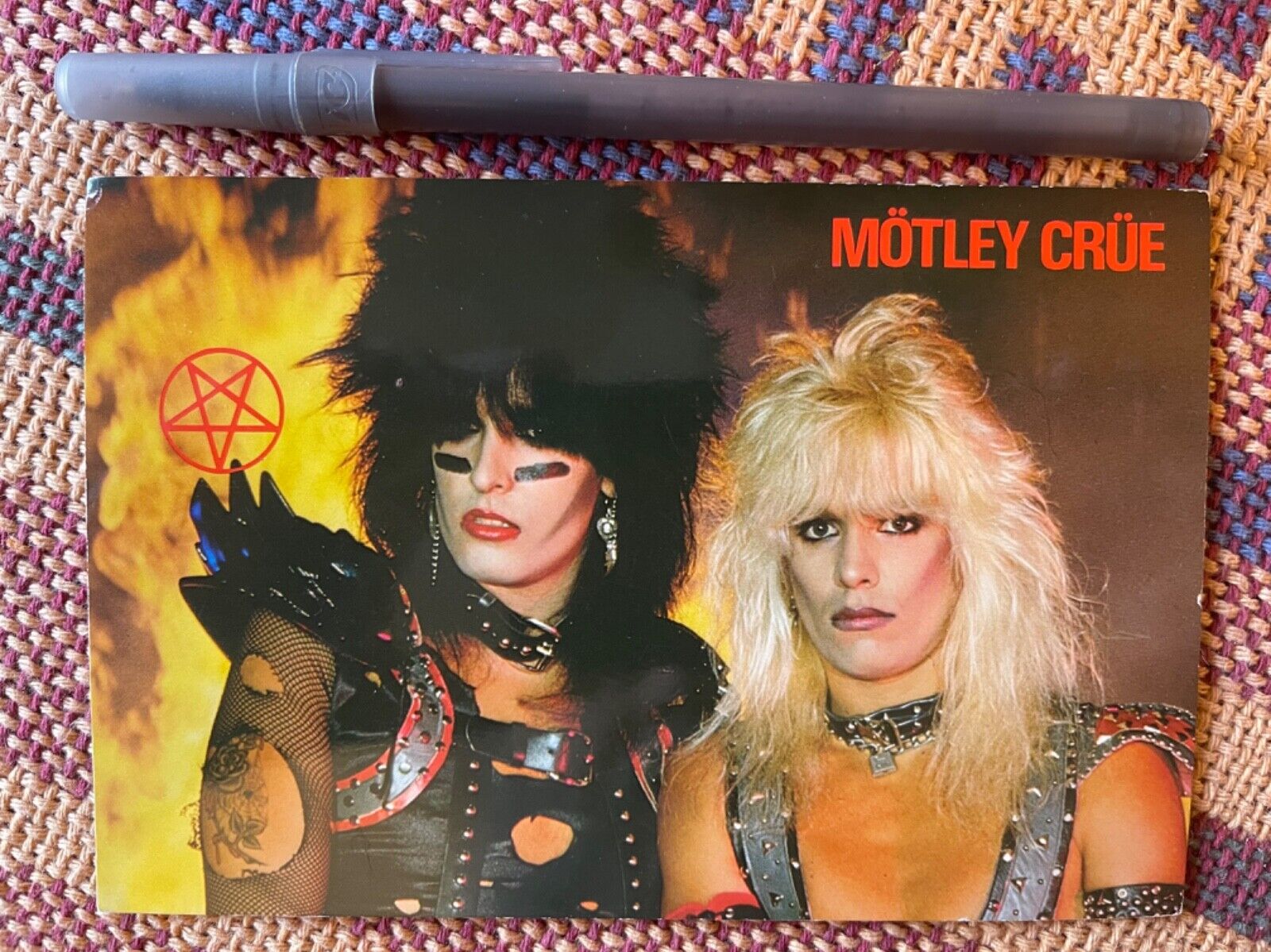 Motley Crue Postcard 1984 - Nikki Sixx - Vince Neil