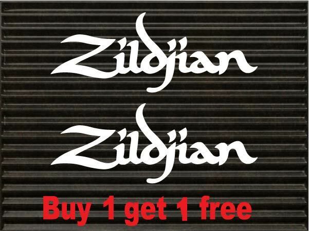 2X Large 9 Inch Zildjian Cymbals Logo Decal Sticker Truck laptop