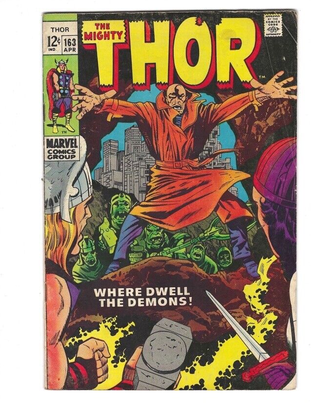 Thor #163 1969 VG+ or better 2nd Brief Appearance of Him (Warlock) Combine