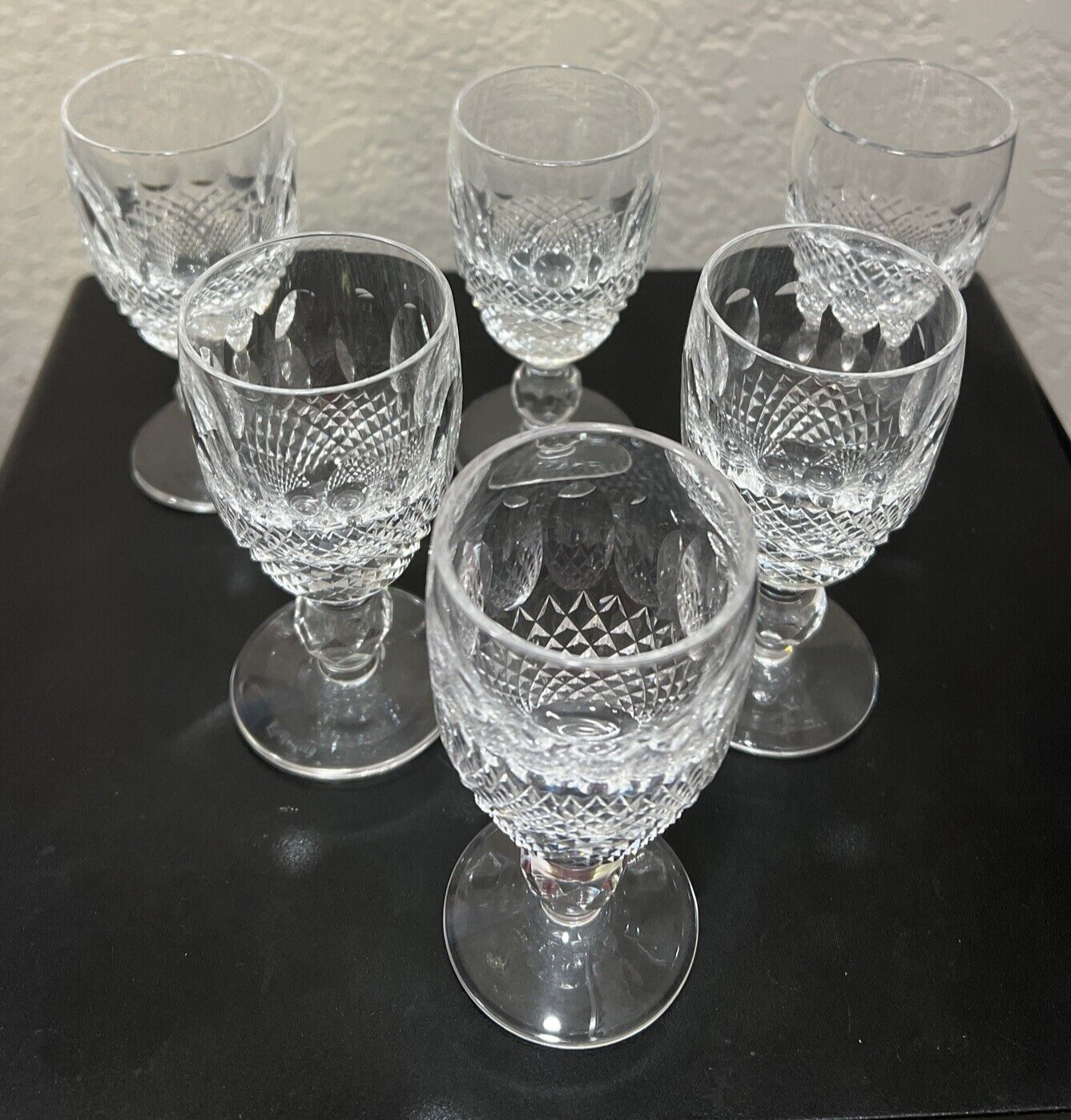 SET OF 6 NEW WATERFORD CRYSTAL COLLEEN SHORT STEM SHERRY GLASSES 4 1/4\