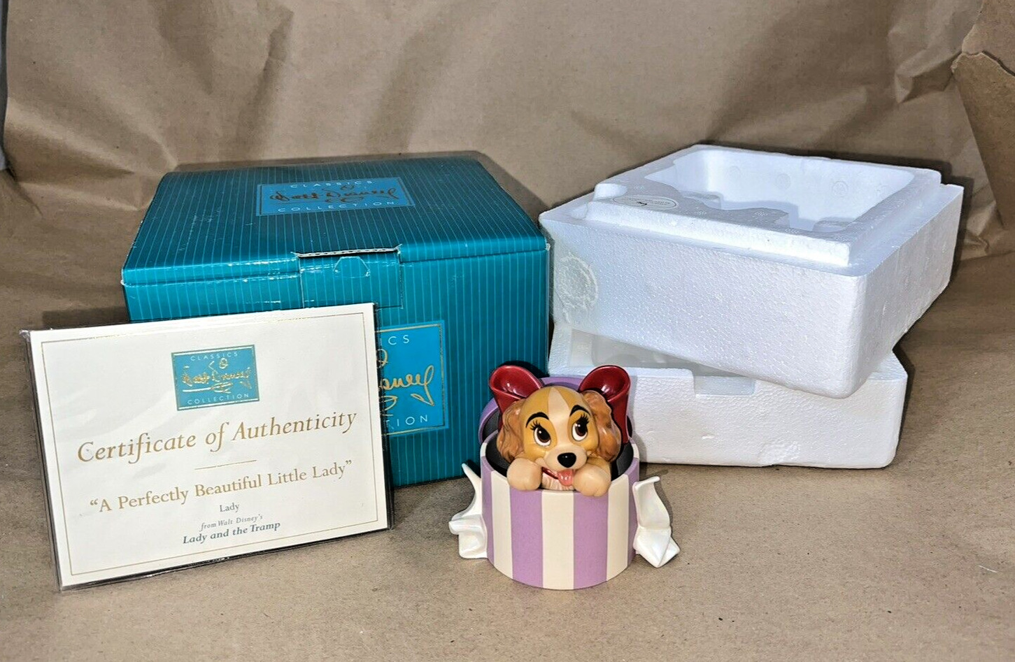 1999 LADY TRAMP PERFECTLY BEAUTIFUL WALT DISNEY CLASSICS COLLECTION WDCC FIGURE