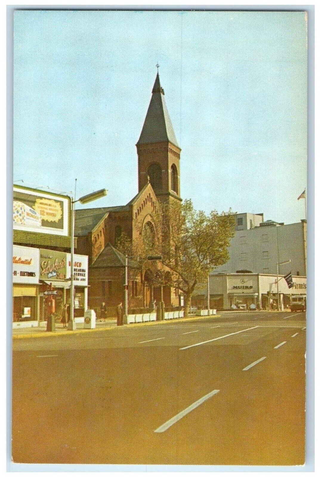 c1960 Exterior View Brick Church Main Street East Orange New Jersey NJ Postcard
