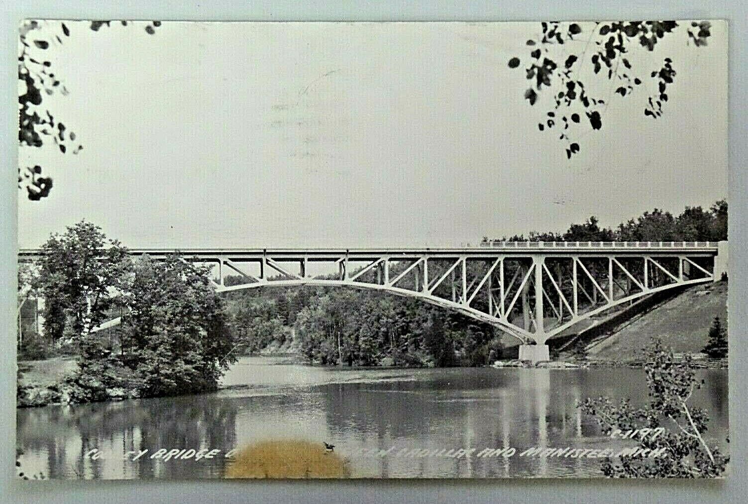 Cooley Bridge Cadillac & Manistee Michigan 1949 Real Photo Postcard RPPC 3996