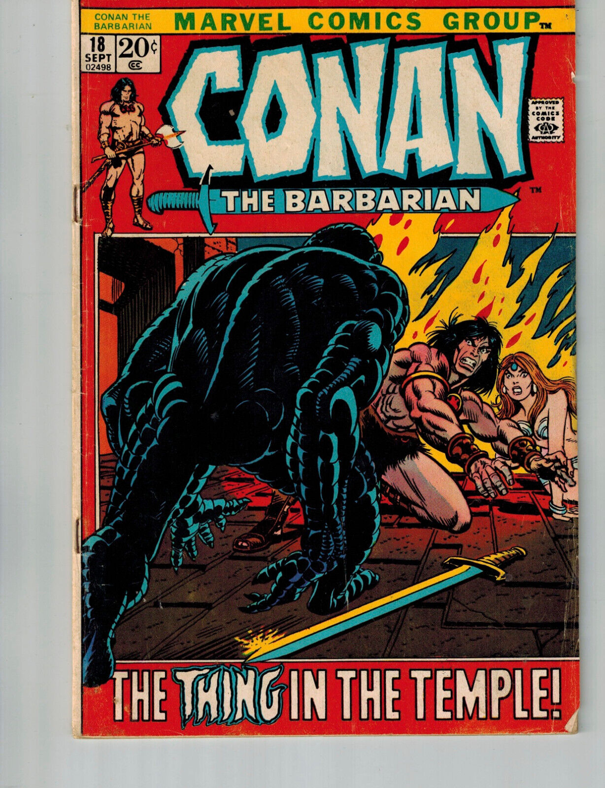 CONAN THE BARBARIAN #18(1972) Marvel Comics Gil Kane Art