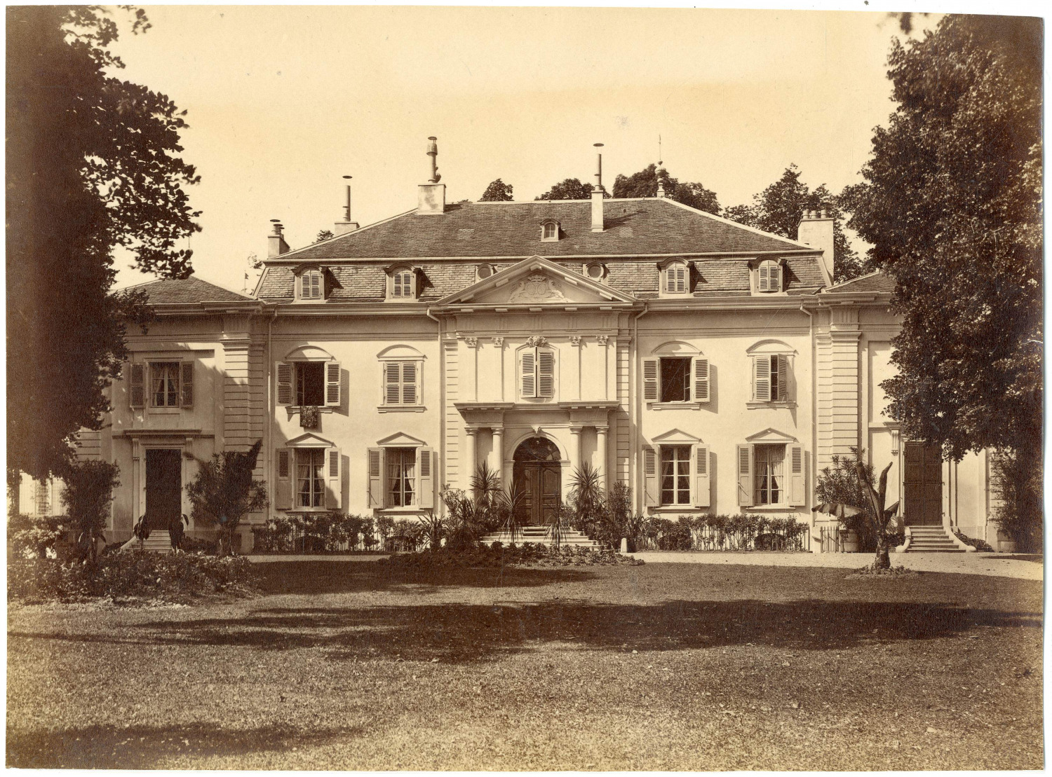 France, Ferney, Château de Voltaire Vintage Albumen Print, Albumin Print 