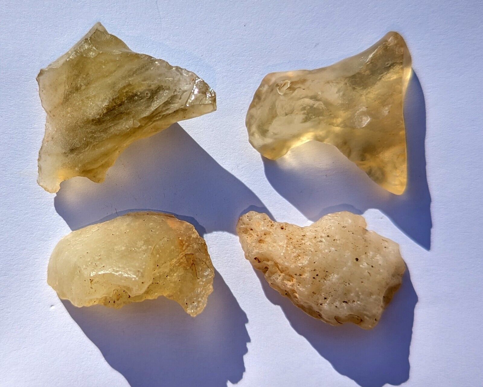 Libyan Desert Glass 4-Piece Lot (From SW Egypt), 31 grams total 