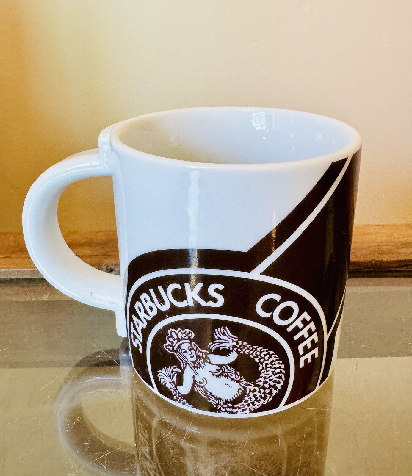 Starbucks Original Logo Split Tail Breasted Siren Mug, c1970s