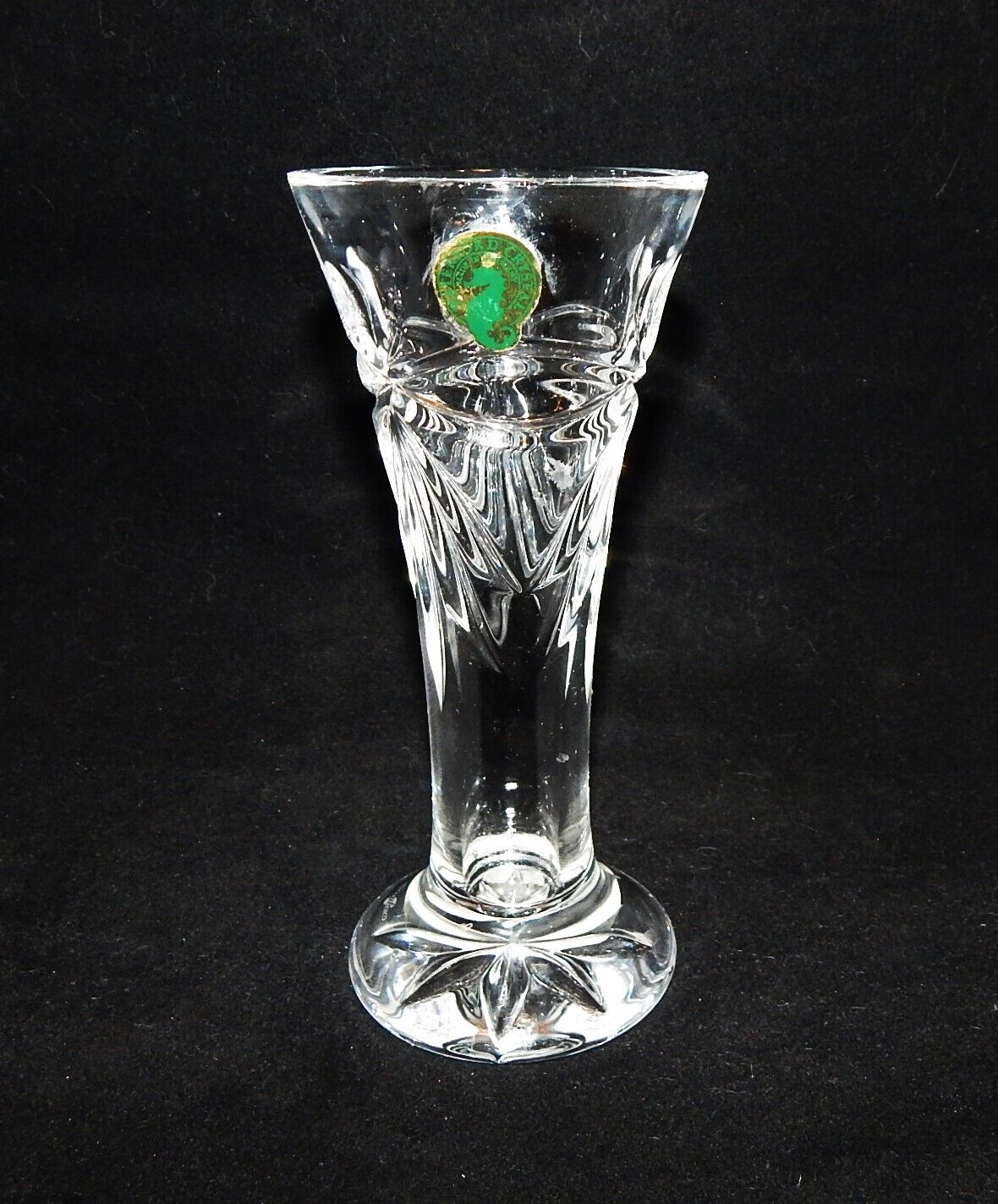 Waterford Crystal Happy Anniversary Stem Vase 6  1/2\