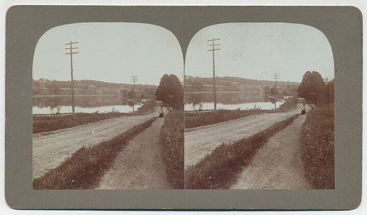 NEW YORK SV - Oswego Area Road Scene - 1890s RARE