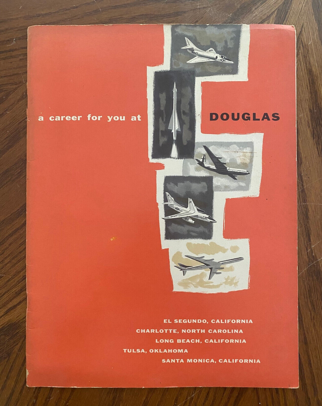 Vintage 1956 Douglas Aircraft Co Aviation Engineer Book W/Employment Application