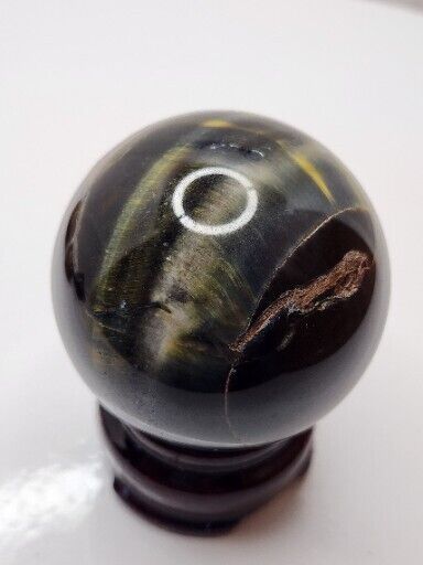 A+A+ Natural blue Tiger's eye jasper quartz Sphere crystal ball rock Healing 1pc